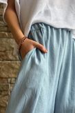 Washed Chambray Balloon Barrel Jean Light 